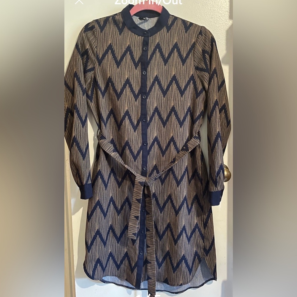 Oakridge Womens Button Front Shirt Dress With Tie waist SZ 8 UK6
Super cute